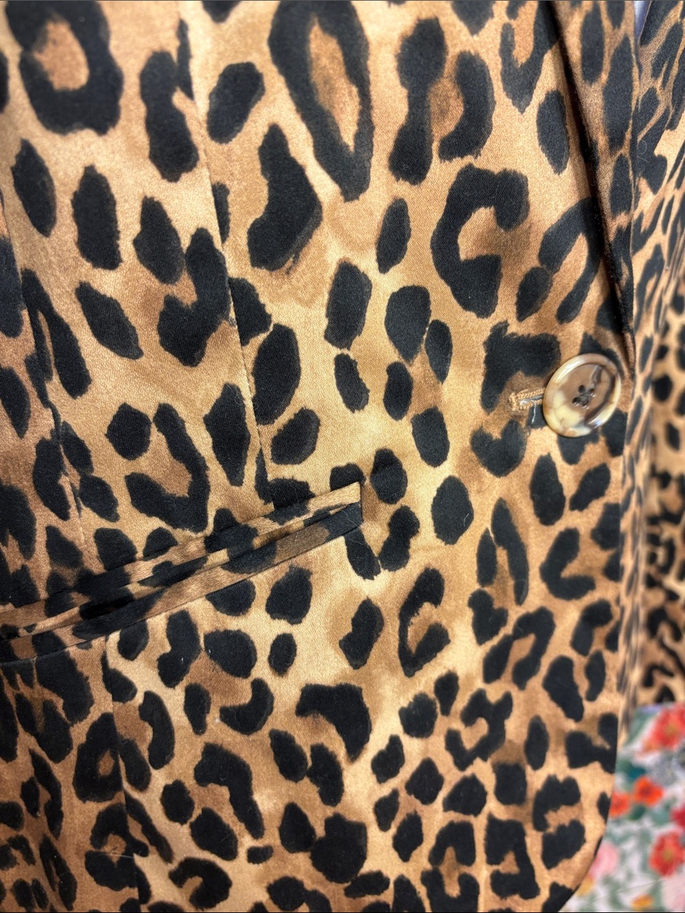 Jones New York Leopard Print Blazer in Tan and Black - Picture 5 of 11